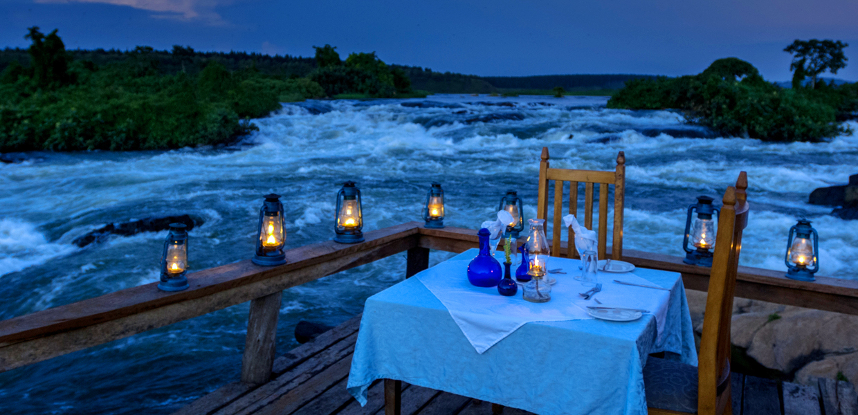 A Table For A Couple Prepared At Wild Waters Lodge, Uganda.