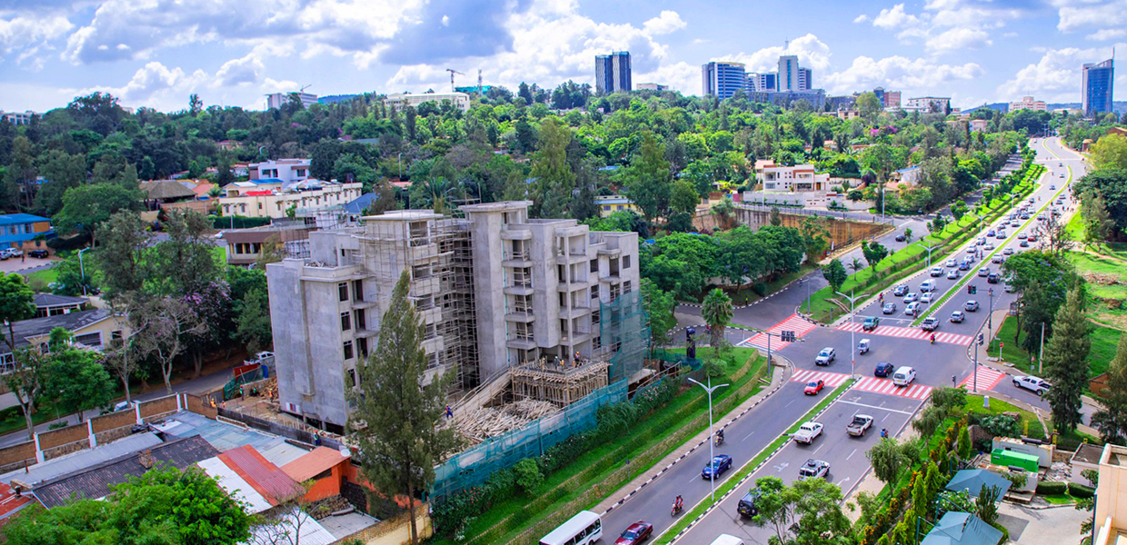 An Aerial View Of Kigali City In Rwanda